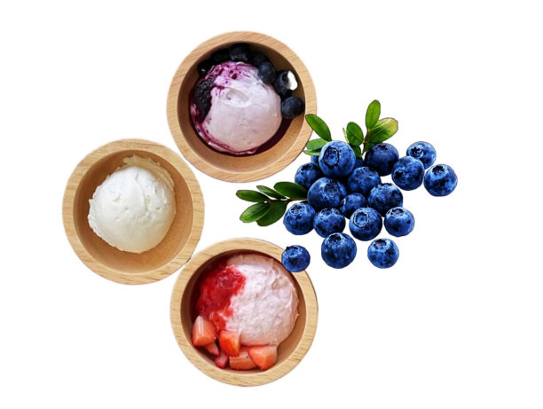 三种口味的冰淇淋图片下载