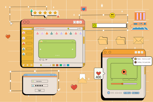2000年的窗户，复古风的复古屏幕，复古风的复古风格。图片下载