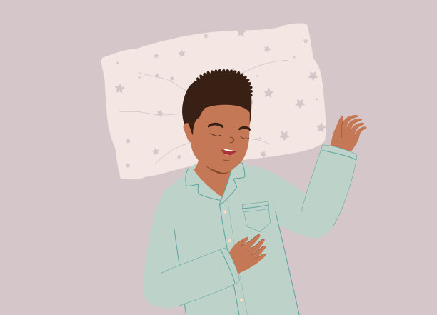 小黑孩在睡觉。图片下载