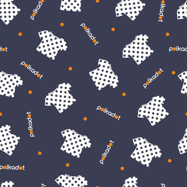 抽象点别致衬衫矢量无缝图案图片下载