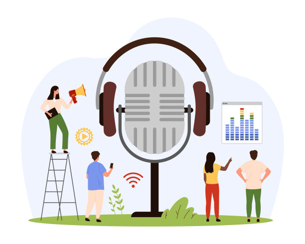 为顾客提供广播播客，为小人物提供实时声音的在线音频服务图片下载