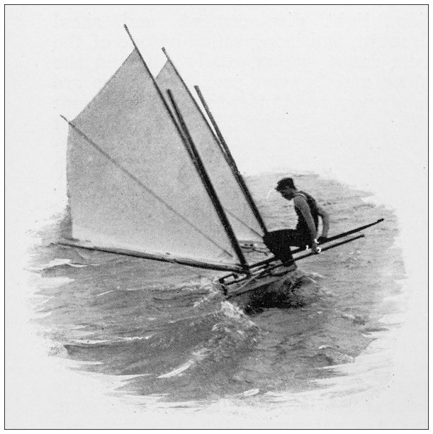 1897年的运动和消遣:划独木舟和帆船图片下载