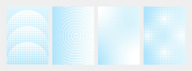 极简的封面模板与充满活力的蓝色，点图案。图片下载