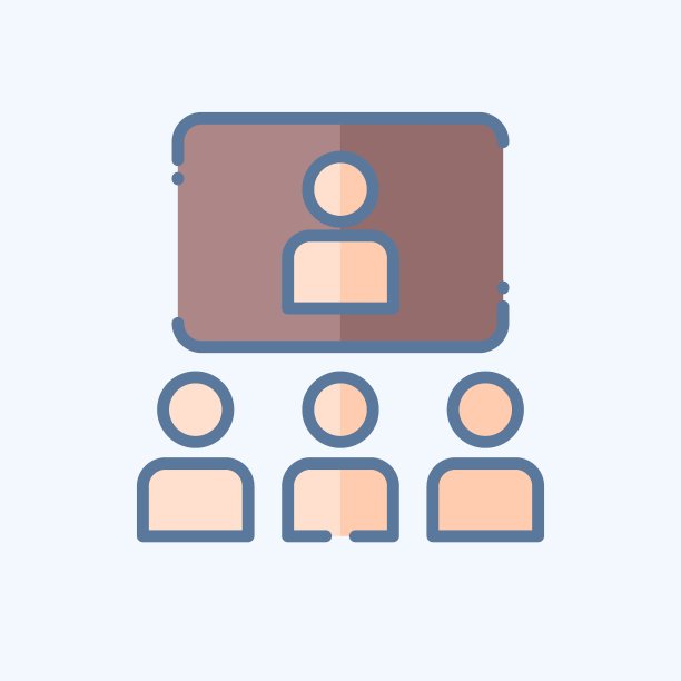 图标在线会议。与播客符号有关。涂鸦风格。简单的设计可编辑。简单的说明图片下载