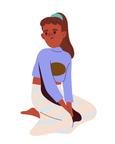 患有心理疾病的青少年矢量图图片下载