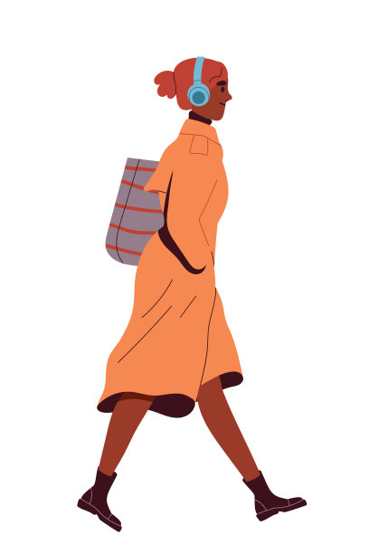 人行走矢量概念图片下载