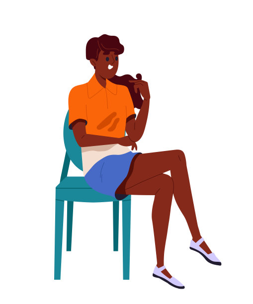 人坐在舒适的椅子矢量概念图片下载