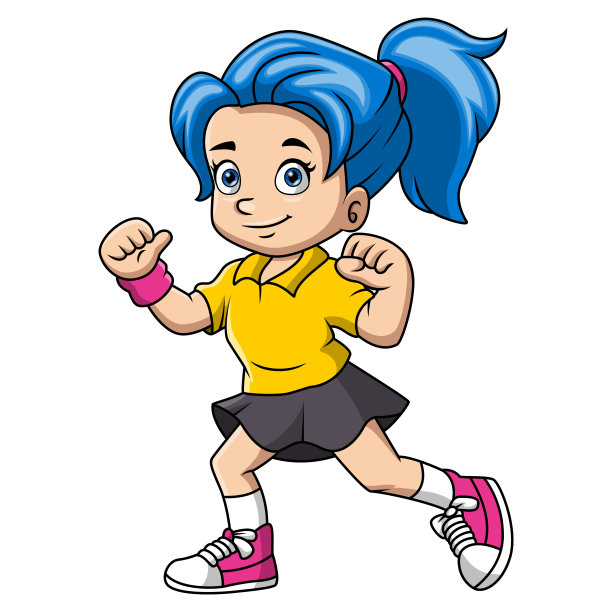 可爱的小女孩卡通造型图片下载