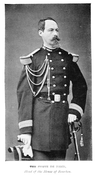 路易-菲利普-阿尔伯特，巴黎伯爵照片肖像，19世纪美国和法国历史图片下载