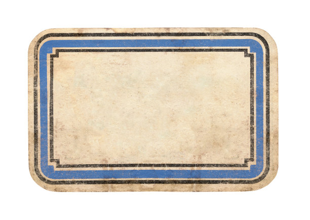 学校练习本上的旧名字标签，在白底上剪下来的。(制作于20世纪上半叶)图片下载