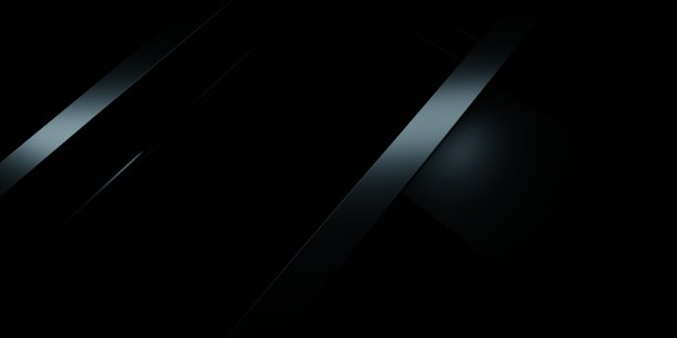 三维渲染的黑色抽象几何背景。广告设计、陈列室、科技、未来、现代、运动、游戏、虚拟世界、化妆品、仓库、车库场景。科幻插画图片下载