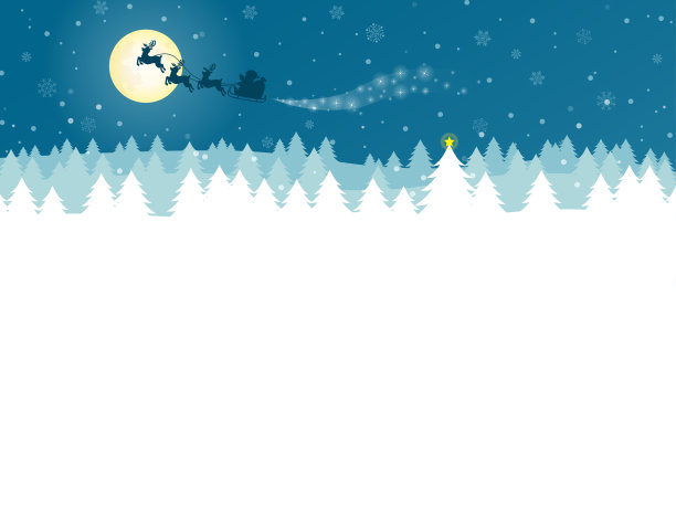 圣诞夜风景背景框架图片下载