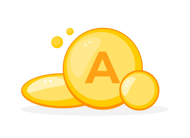 黄色胶囊上有一个印记，代表维生素A补充剂图片下载