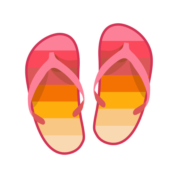 向量越南人字拖孤立在白色背景。海滩穿的越南石板鞋。卡通风格的插图。图片下载