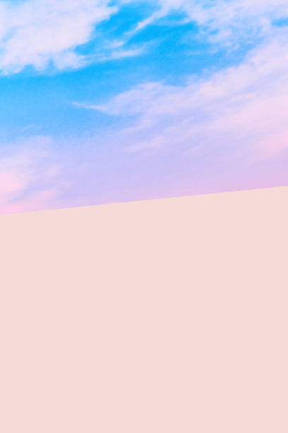 粉彩梦:天蓝色到桃红色的渐变。图片下载