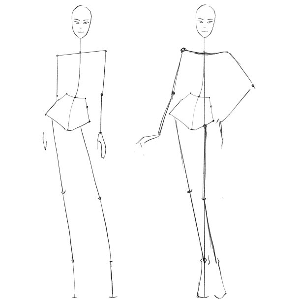 时尚模板。速写。绘图图案图片下载
