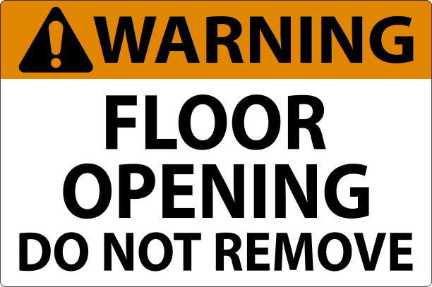 警告标志，楼层开口不能移动图片下载