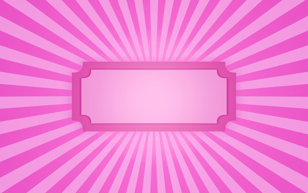 粉红色的光束像广告一样来回切换。壁纸显示公告。粉色背景波普艺术漫画。卡通有趣的复古图案条模拟。三维渲染图片下载