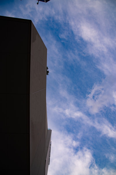 这张照片是仰望东京的建筑物和天空图片下载