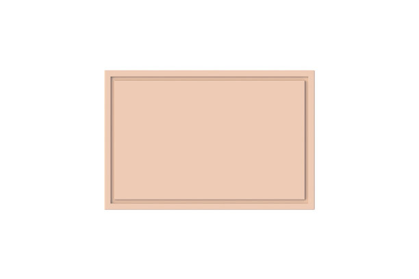 塑料砧板隔离在白色背景。前视图。三维渲染图片下载