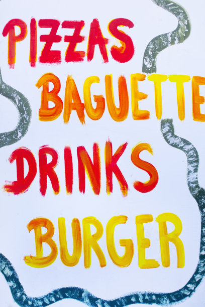 快餐菜单，带外卖午餐和饮料图片下载