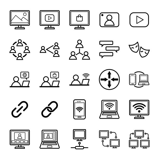 集互联网图标集图片下载