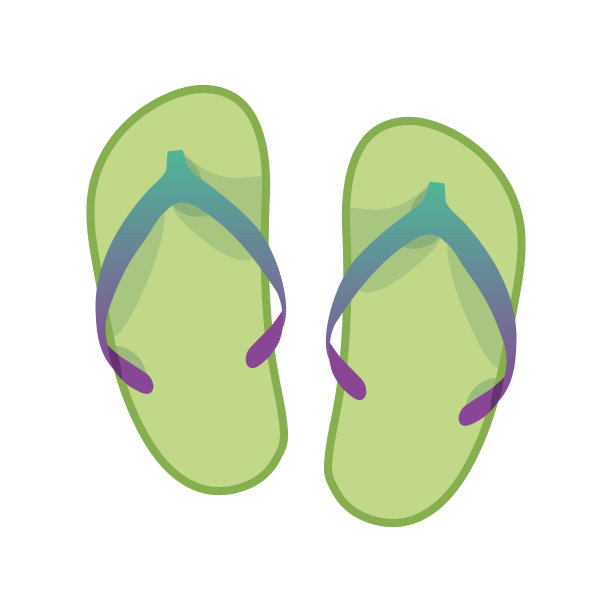 向量越南人字拖孤立在白色背景。海滩穿的越南石板鞋。卡通风格的插图。图片下载