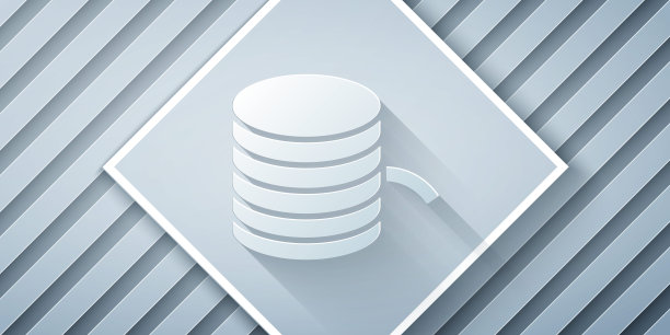 剪纸塑料灯丝3D打印图标隔离在灰色背景。纸艺风格。向量图片下载