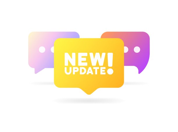 新的更新标志。平的风格。矢量图标图片下载