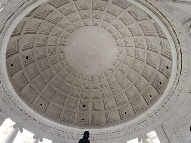照片光艺术对称圆形天花板图片下载