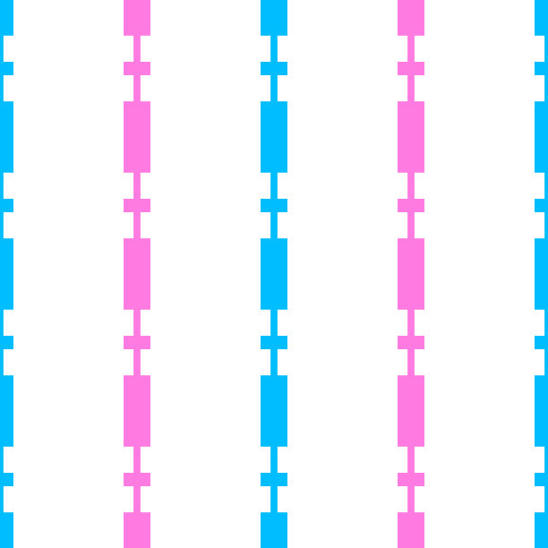 简单条纹民族纺织品无缝图案垂直线蓝色和粉红色的白色背景矢量插图。线条各色、彩色相间的图案纹理，适用于纺织、印花、卡纸图片下载