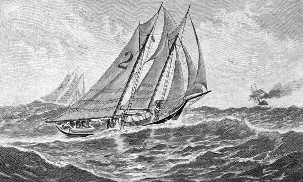 1889年的运动和消遣:帆船图片下载