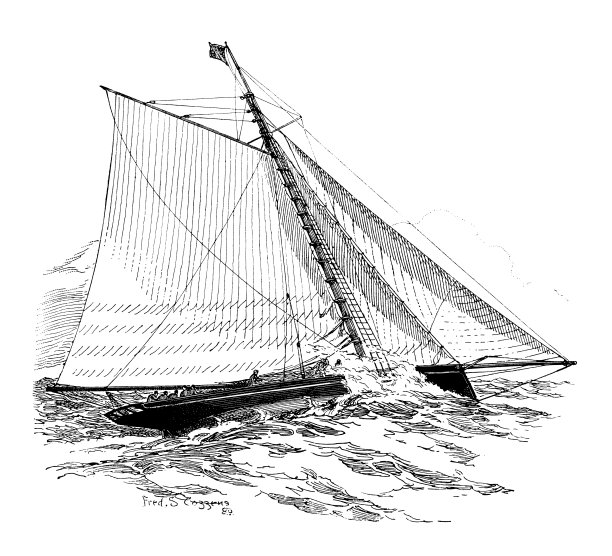 1889年的运动和消遣:帆船“警号”图片下载