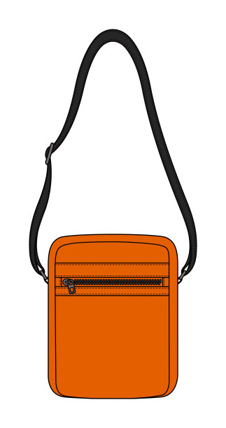 肩袋矢量模板插图图片下载