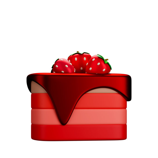 草莓蛋糕。图片下载