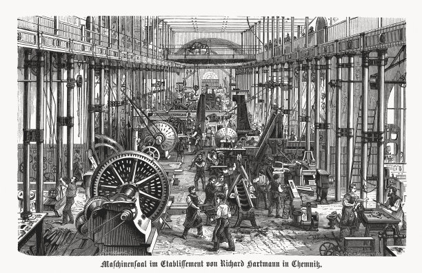 Sächsische Richard Hartmann Maschinenfabrik(德国开姆尼茨)，木刻，1869年出版图片下载