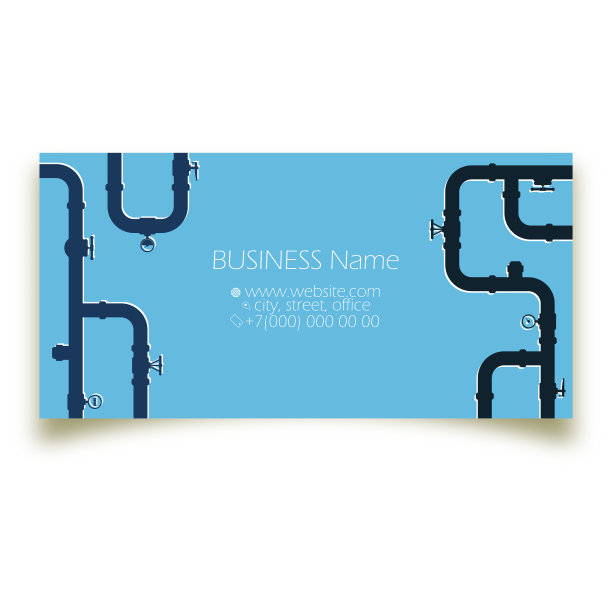 名片概念的管道维修和服务图片下载