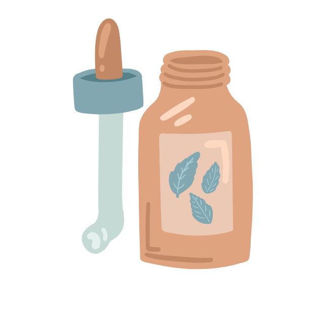 香气油冥想平设计薄荷味图片下载