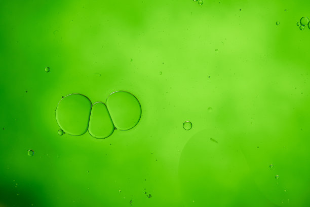 用微距镜头和绿色背景捕捉肥皂泡的魔力。图片下载