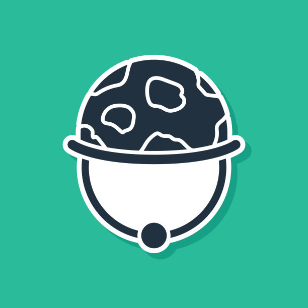 蓝色军事头盔图标孤立的绿色背景。军帽象征防御和保护。防护帽。向量图片下载