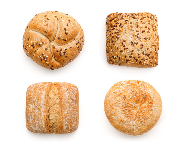 羊角包、面包卷、小麦面包图片下载