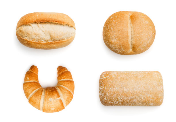 羊角包、面包卷、小麦面包图片下载