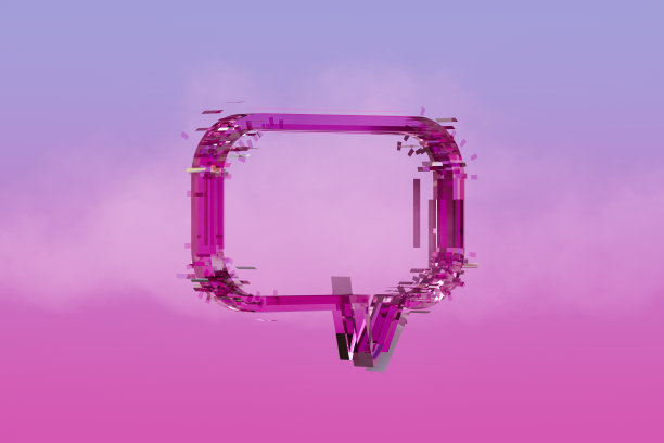 语音气泡与粒子的颜色梯度背景图片下载