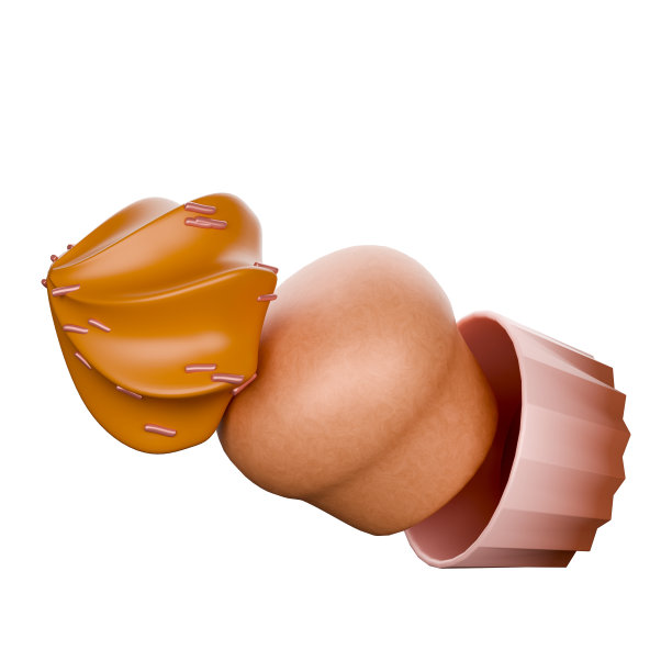 卡通风格的松饼奶油咖啡。图片下载