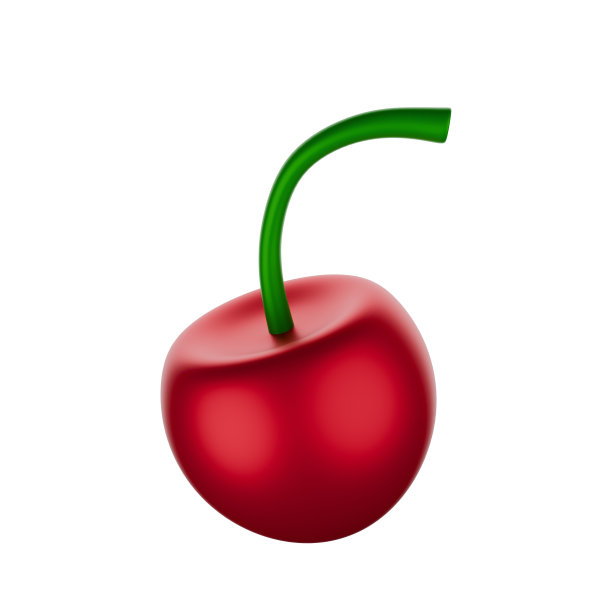 卡通风格的樱桃。图片下载