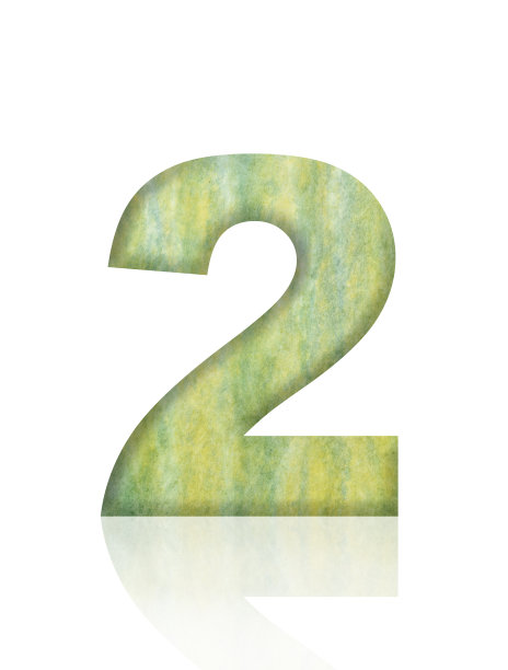 白色背景的三维和石纸2号的孤立照片图片下载