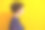 侧面侧面照片自信的女人与鲍勃发型穿着格子衬衫看标志空白空间孤立的黄色背景图片下载
