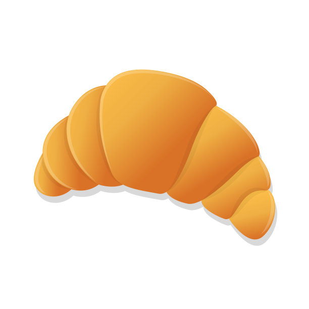 自制法国羊角面包卡通插画图片下载