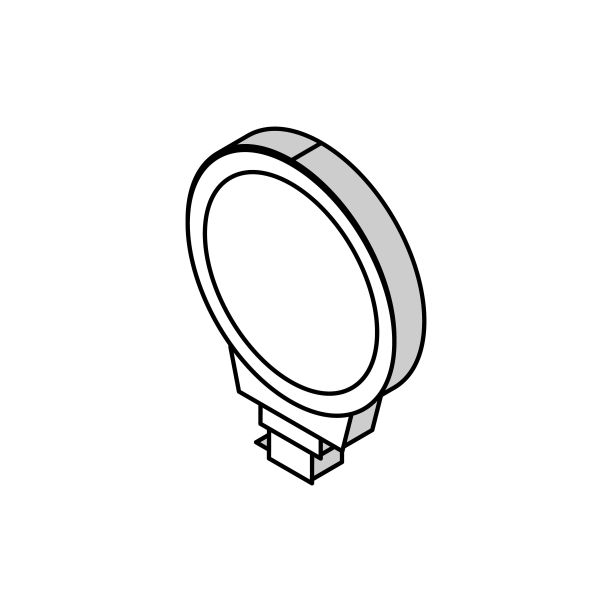 Led闪光灯的照片相机等距图标矢量插图图片下载