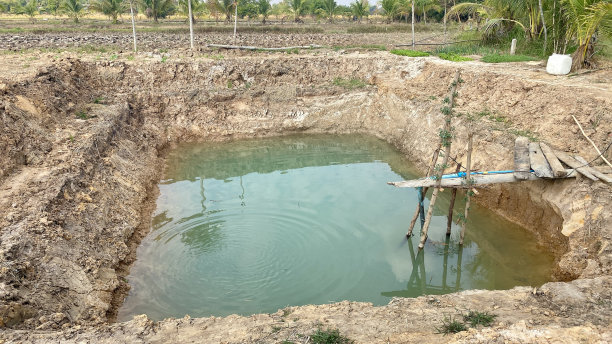 挖鱼塘，挖鱼塘图片下载